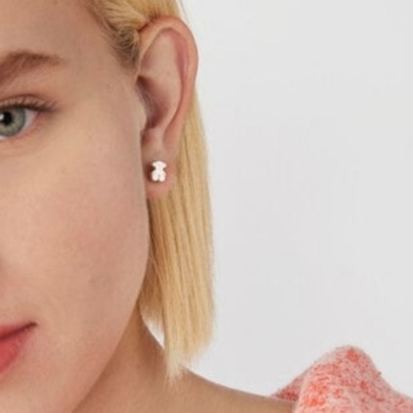 New! TOUS Sweet Dolls earrings in sterling silver. Size: 0.7 cm. MOTIF - Picture 4 of 4
